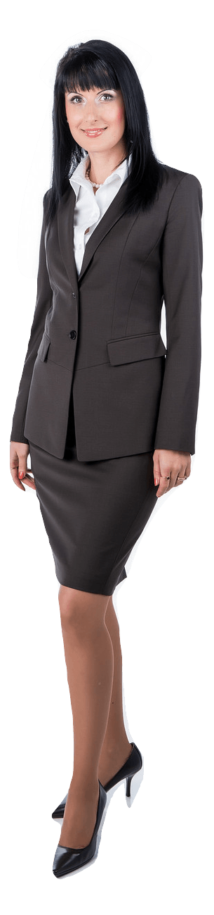 Anna Szabo Wearing a Brown Business Suit with a Skirt - Online Discipleship for Women