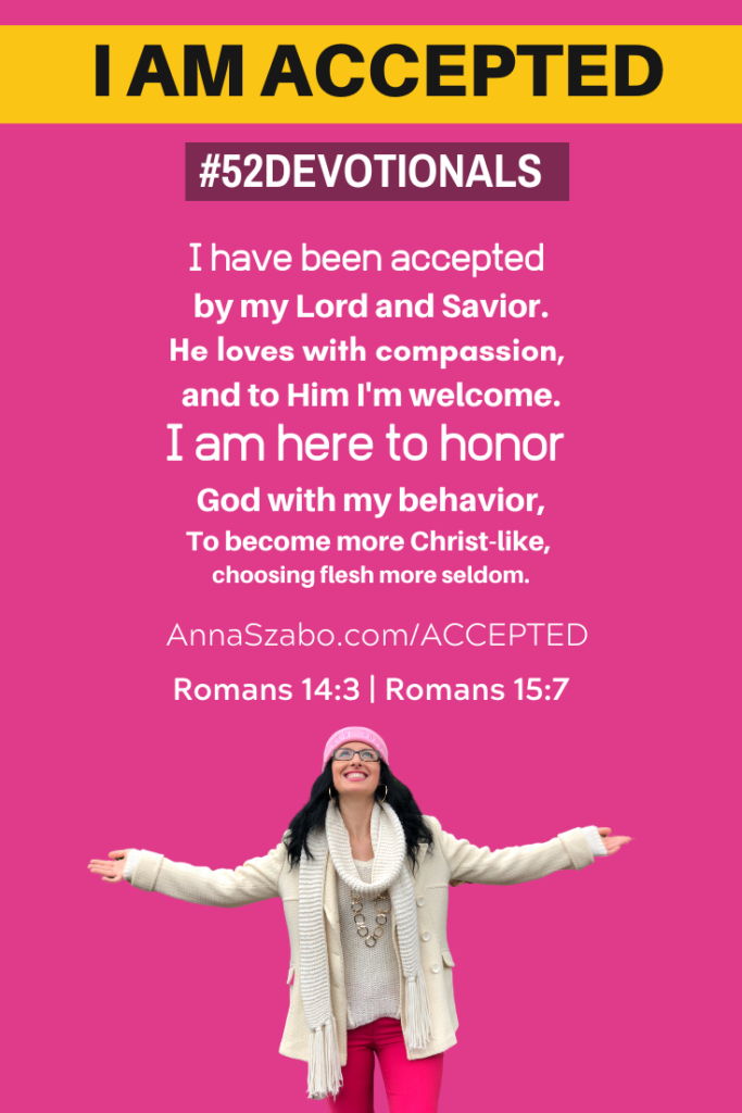 I am accepted #52Devotionals Biblical Affirmations by Anna Szabo