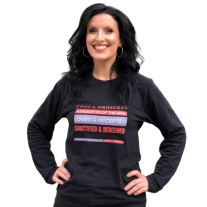 #52Devotionals Christian Long Sleeve Shirts -- I Am a Princess Black