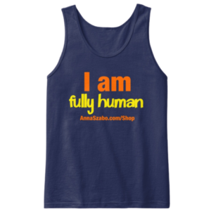 I Am Fully Human Navy Classic Tank Top with Affirmations by Anna Szabo on TeeSpring