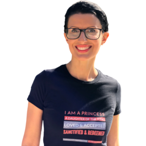 "I Am a Princess" Black Premium Tee for Women #52Devotionals by Anna Szabo