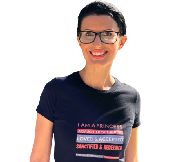 "I Am a Princess" Black Premium Tee for Women #52Devotionals by Anna Szabo
