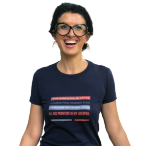 "I Have Faith" Premium Navy Shirt with Christian Affirmations by Anna Szabo